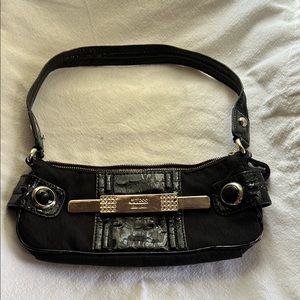 Guess Black Shoulder Bag with Textured Panel vintage condition
